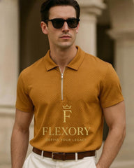 Zip Style texture Tshirt